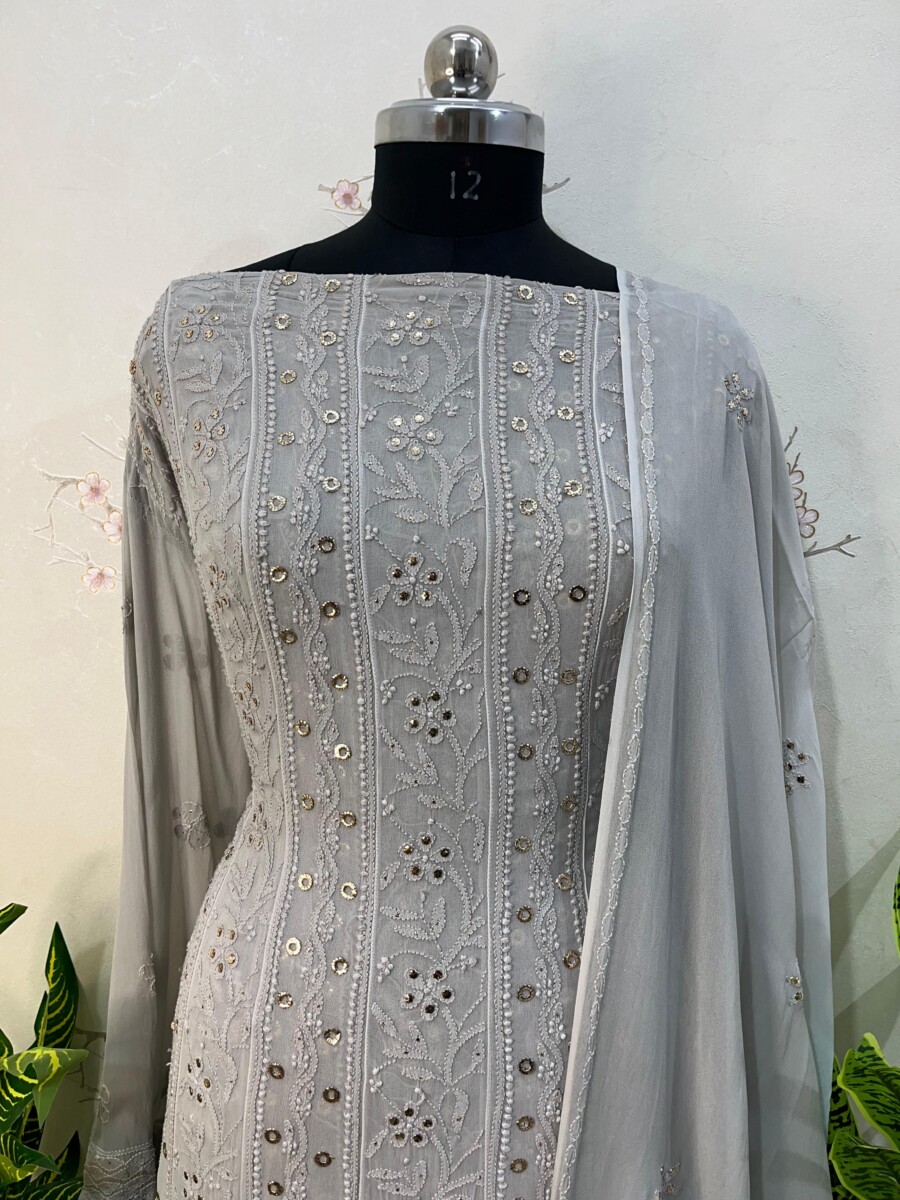 Viscose Georgette Anarkali Semi Stitched Two Pieces Set - Image 3