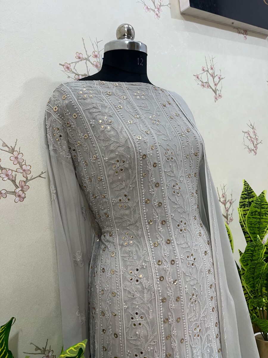 Viscose Georgette Anarkali Semi Stitched Two Pieces Set - Image 2