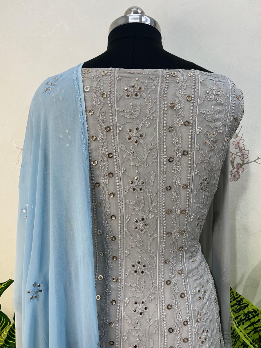 Viscose Georgette Anarkali Semi Stitched Two Pieces Set - Image 6