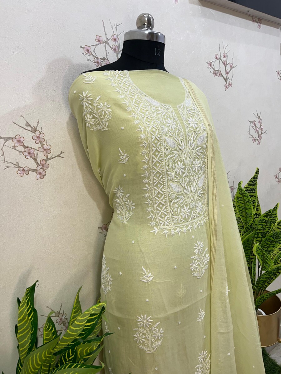 Pure Mulmul Unstitched Two Pieces Set - Image 5