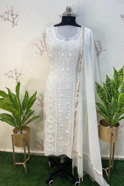 pure mulmul Unstitched two pieces set