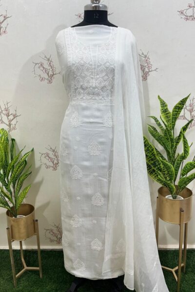 pure mulmul Unstitched two pieces set