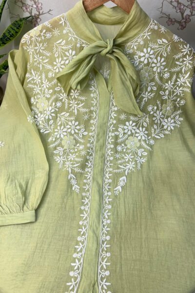 Pure mulmul semi stitched shirt