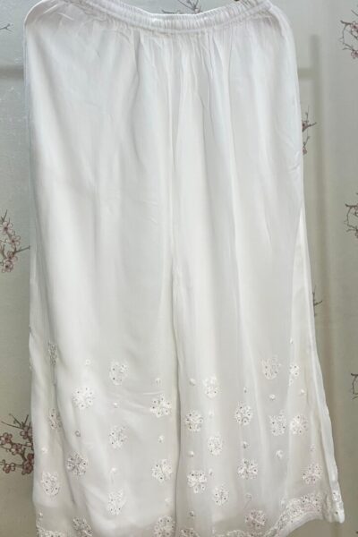 viscose Georgette with Mukaish work stitched palazzo