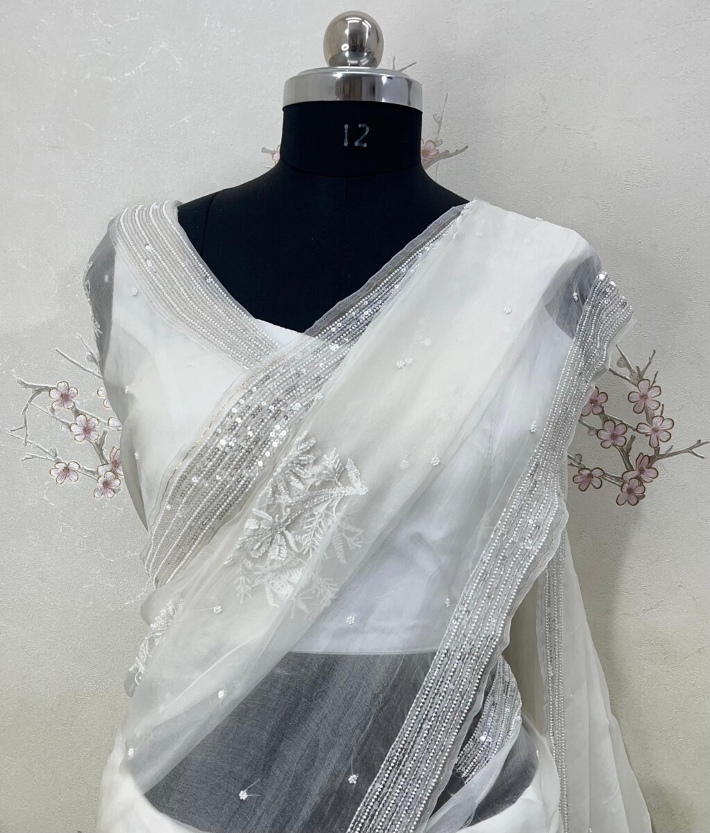 pure Organza silk saree