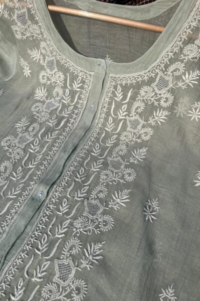 Pure mulmul semi stitched Co-ord set