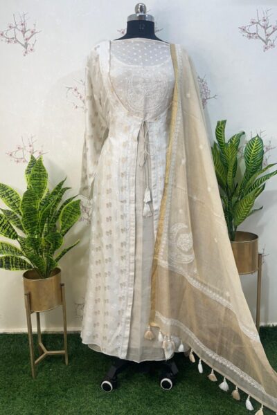 sherwani suit semi stitched two piece set