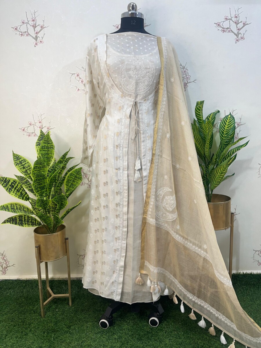 sherwani suit semi stitched two piece set