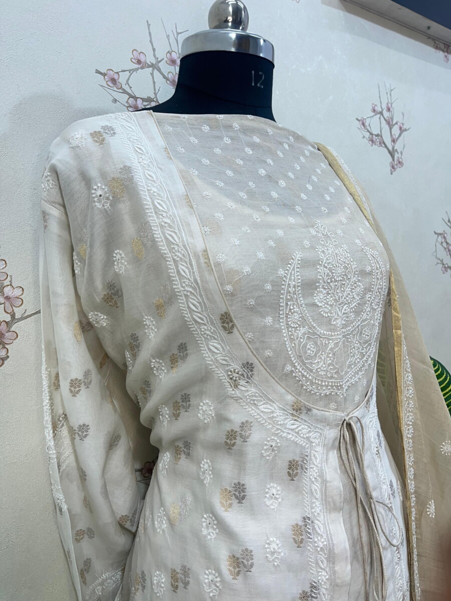 sherwani suit semi stitched two piece set - Image 2