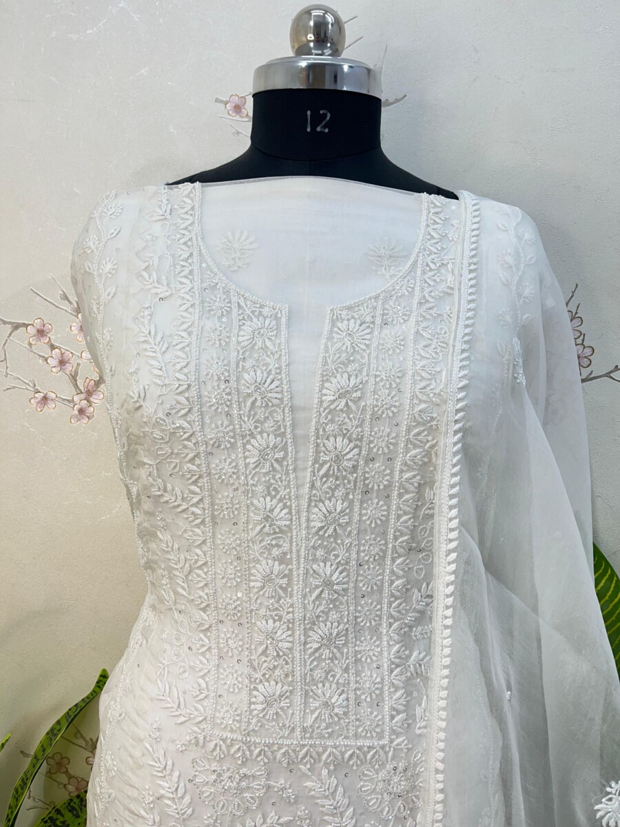 Fine Chikankari Daraz with subtle add-on detailing - Image 2