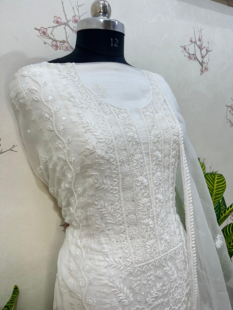 Fine Chikankari Daraz with subtle add-on detailing - Image 3