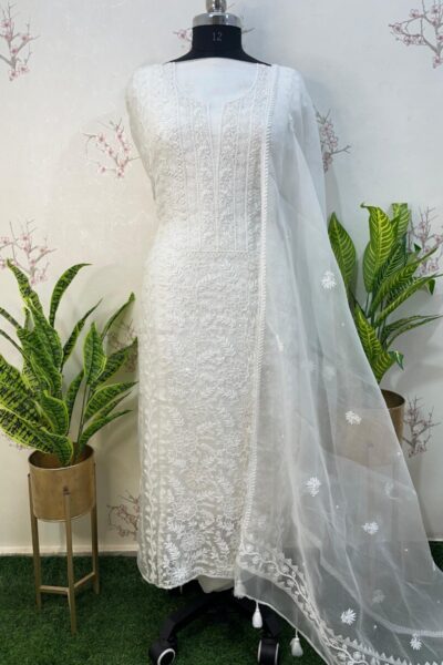 Fine Chikankari Daraz with subtle add-on detailing