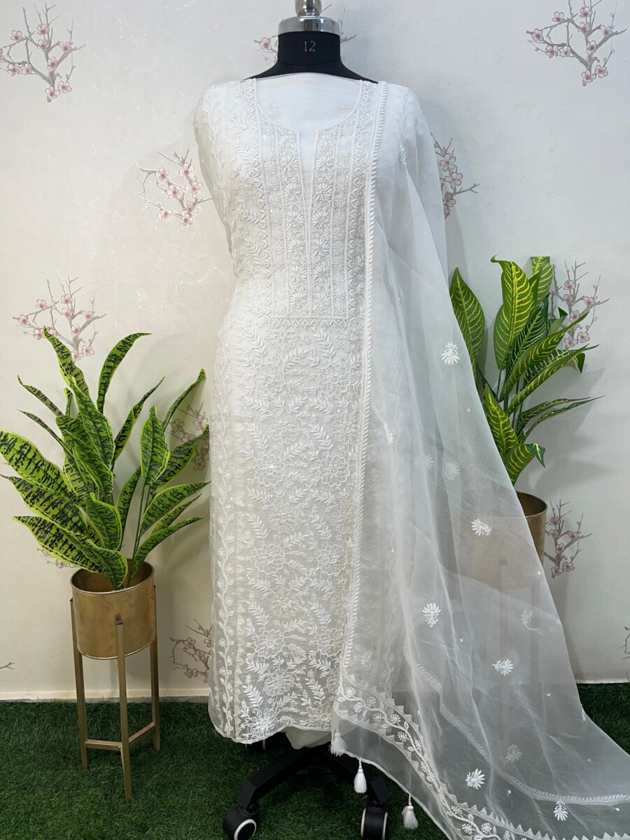 Fine Chikankari Daraz with subtle add-on detailing