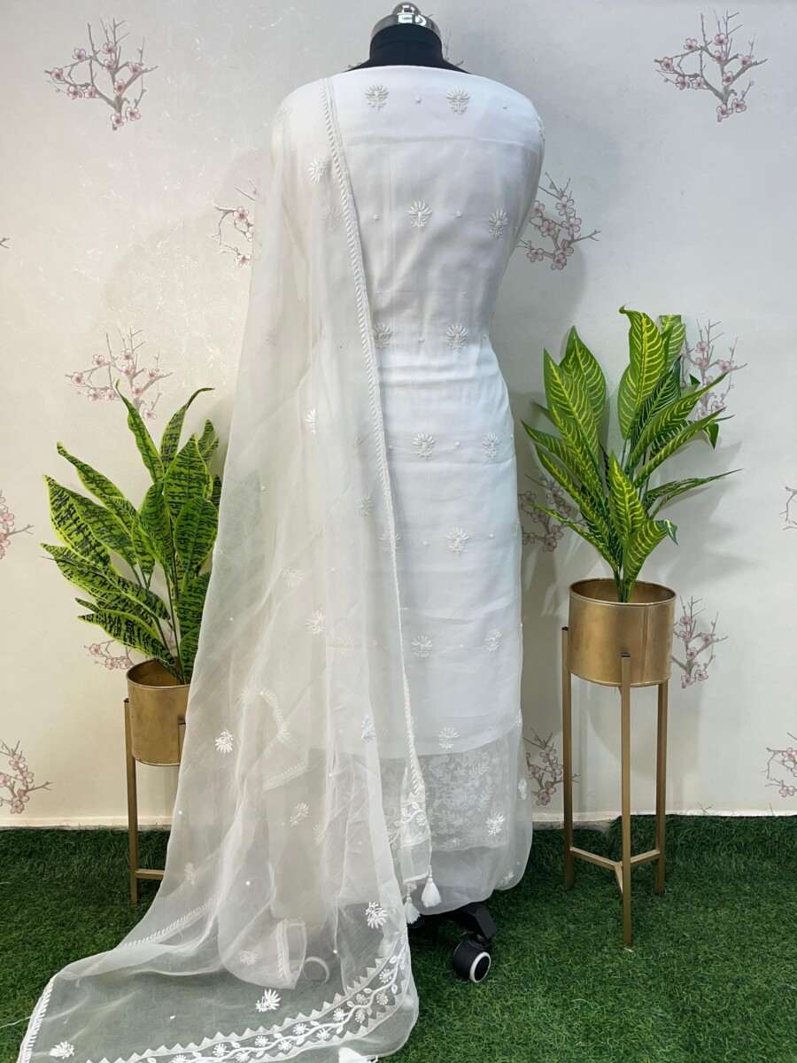 Fine Chikankari Daraz with subtle add-on detailing - Image 4