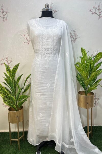 pure mulmul Unstitched two pieces set