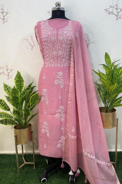 pure mulmul Unstitched two pieces set