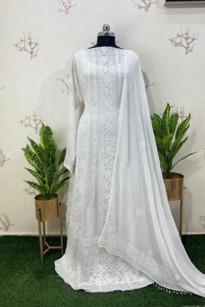 viscose Georgette Anarkali semi stitched