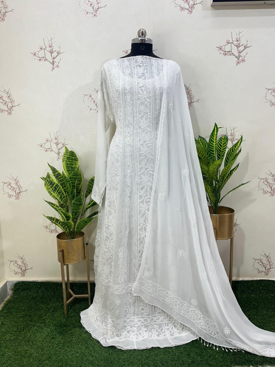 viscose Georgette Anarkali semi stitched