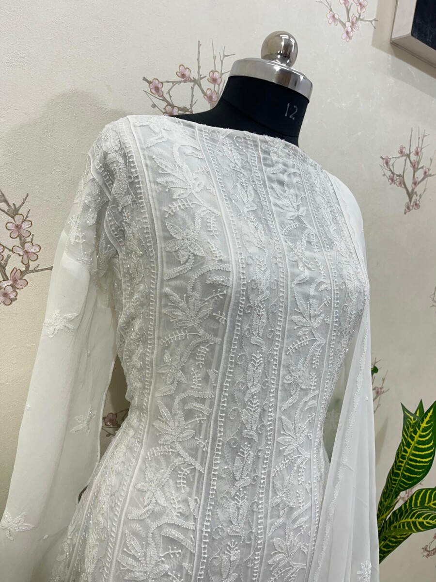 viscose Georgette Anarkali semi stitched - Image 3