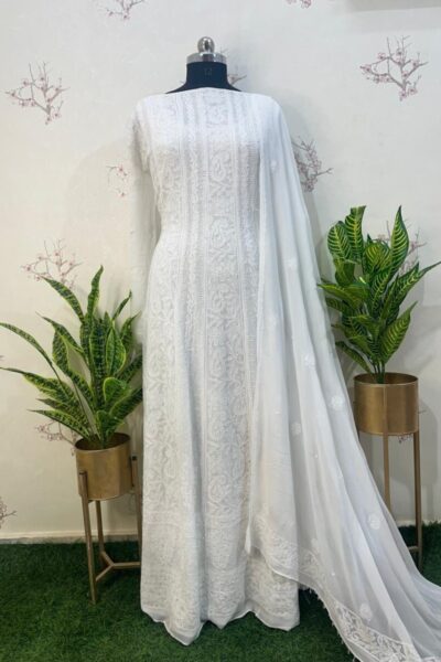 viscose Georgette Anarkali semi stitched