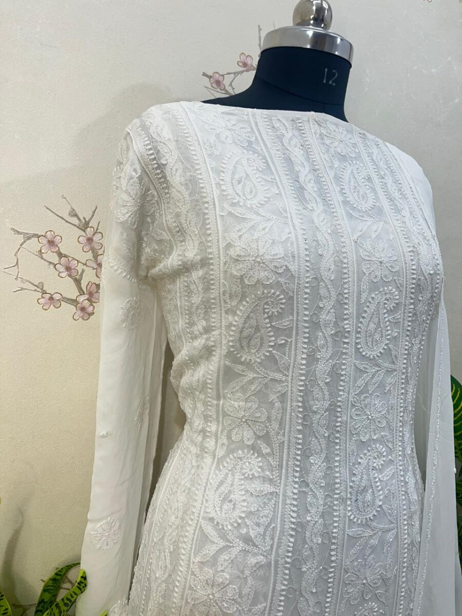 viscose Georgette Anarkali semi stitched - Image 3