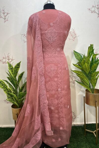 pure Organza Unstitched two pieces set