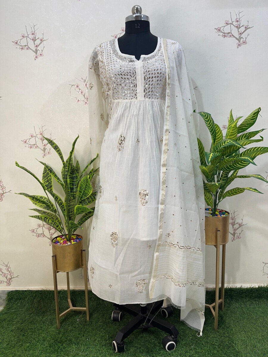 Indo western semi stitched two piece set