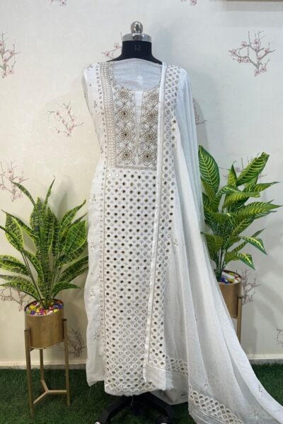 pure Kota antique cutdana mirror work